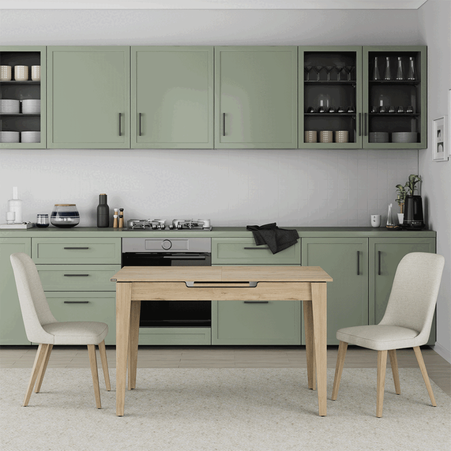 Açılır Mutfak Masası - Florida Meşe 120-150x75x70 cm