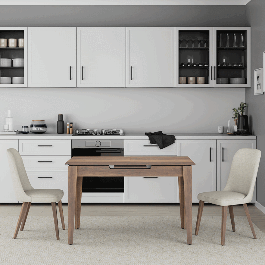 Açılır Mutfak Masası - Florida Meşe 120-150x75x70 cm