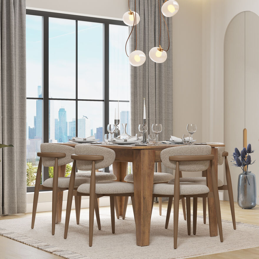 Sephia Açılır Yemek Masası - Oslo Ceviz 160x75x90 cm