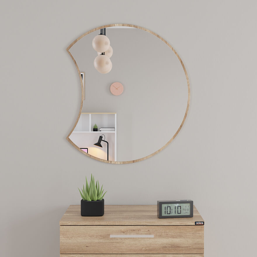 Sephia Yemek Odası Aynası Hilal - Tori 67x72x2 cm